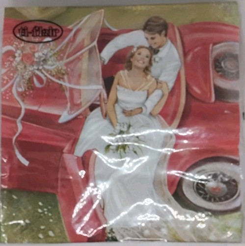Serviette brautpaar auto - brautpaar,