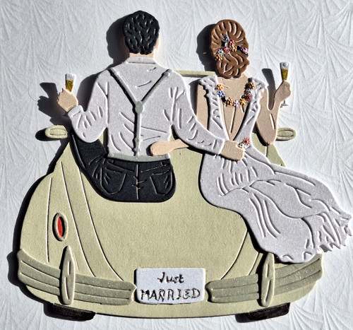 Stanzteil hochzeitsauto mit - hochzeitsauto,