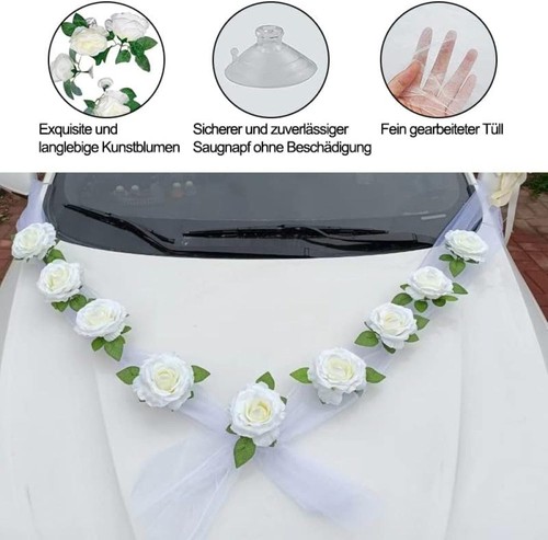 Autoschmuck hochzeit braut - autoschmuck,