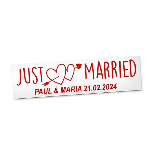 Just married magnetschild auto - magnetschild,