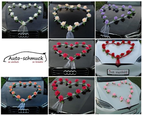 Organza herz auto schmuck - organza,