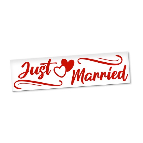 Just married magnetschild auto - just,