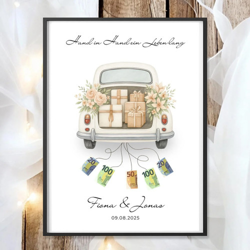 Hochzeit poster auto name - auto,