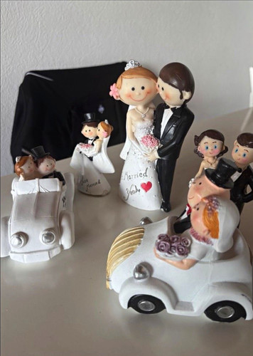 Hochzeit figuren brautpaar - 5x,